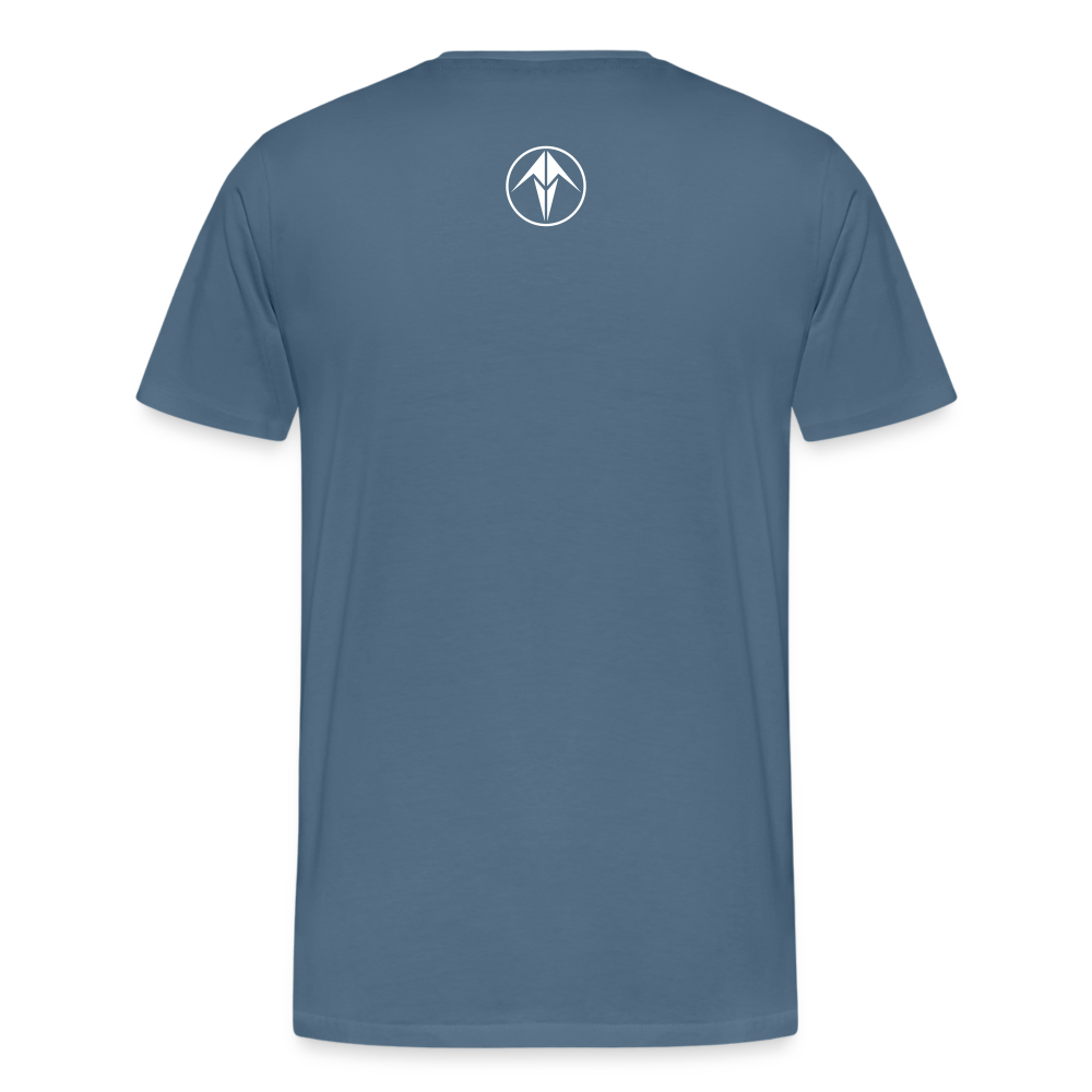 Men’s Premium T-Shirt with Pulser Logo - steel blue