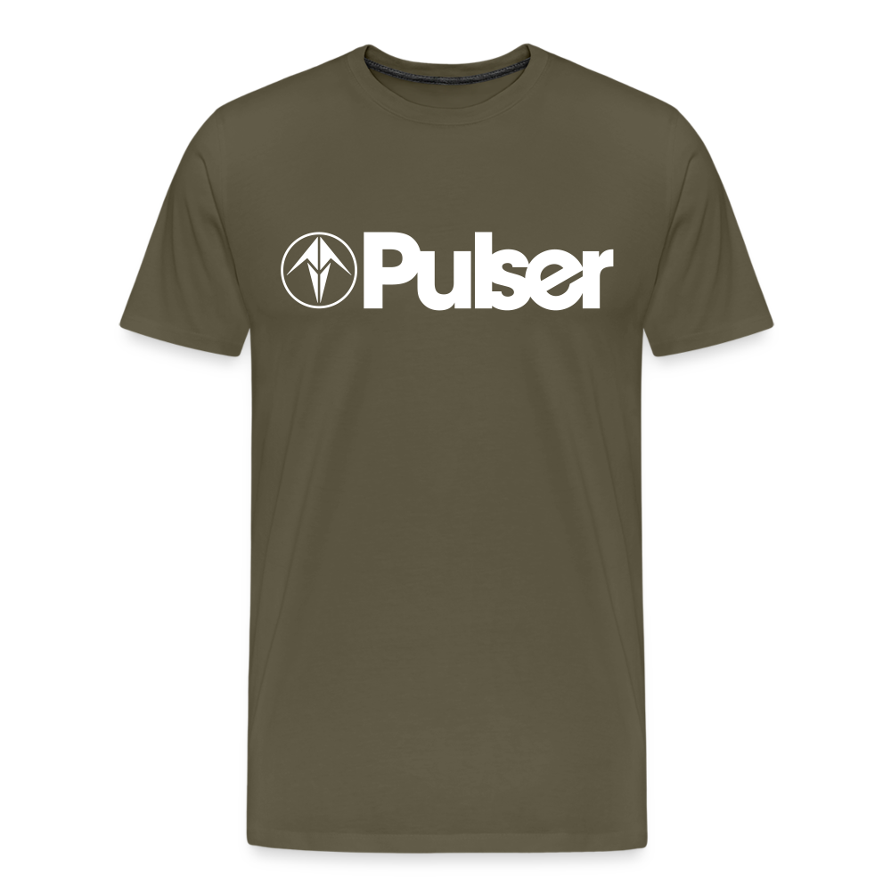 Men’s Premium T-Shirt with Pulser Logo - khaki