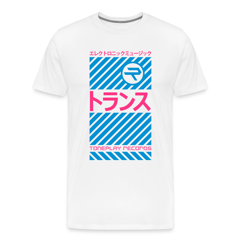 Men’s Premium T-Shirt with Toneplay Trance Design - white