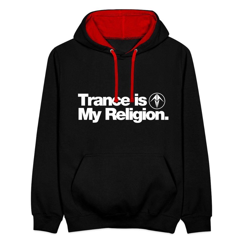 Trance is My Religion Unisex Hoodie - black/red