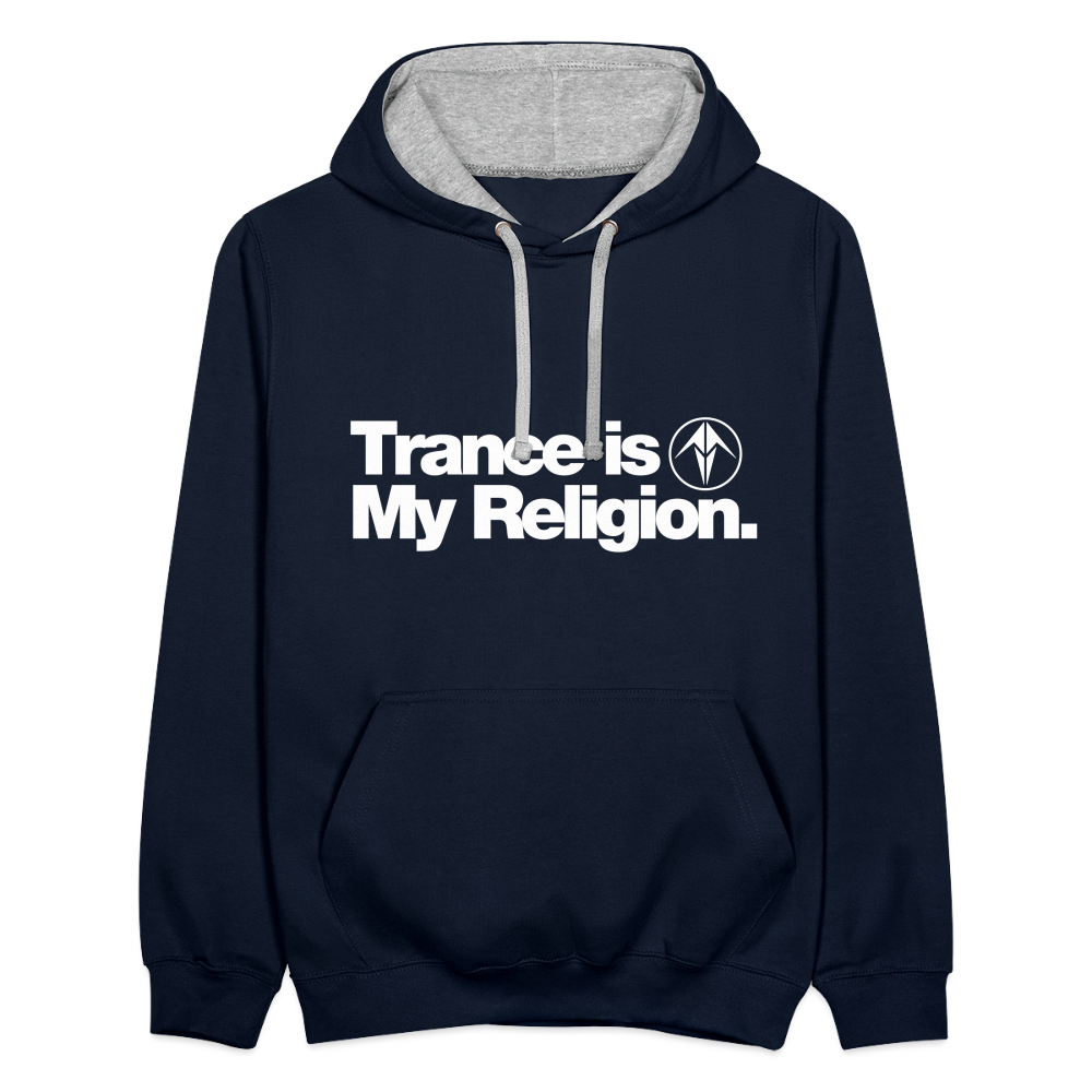 Trance is My Religion Unisex Hoodie - navy/heather grey