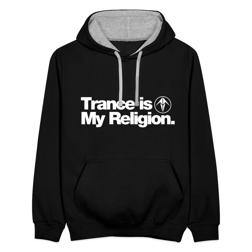 Trance is My Religion Unisex Hoodie - black/heather grey