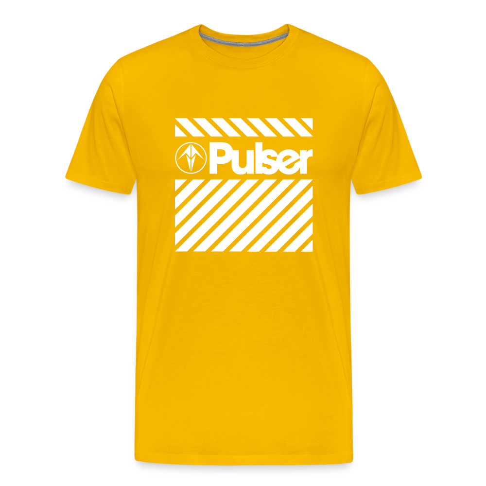 Men’s Premium T-Shirt with Pulser Starbird Logo - sun yellow