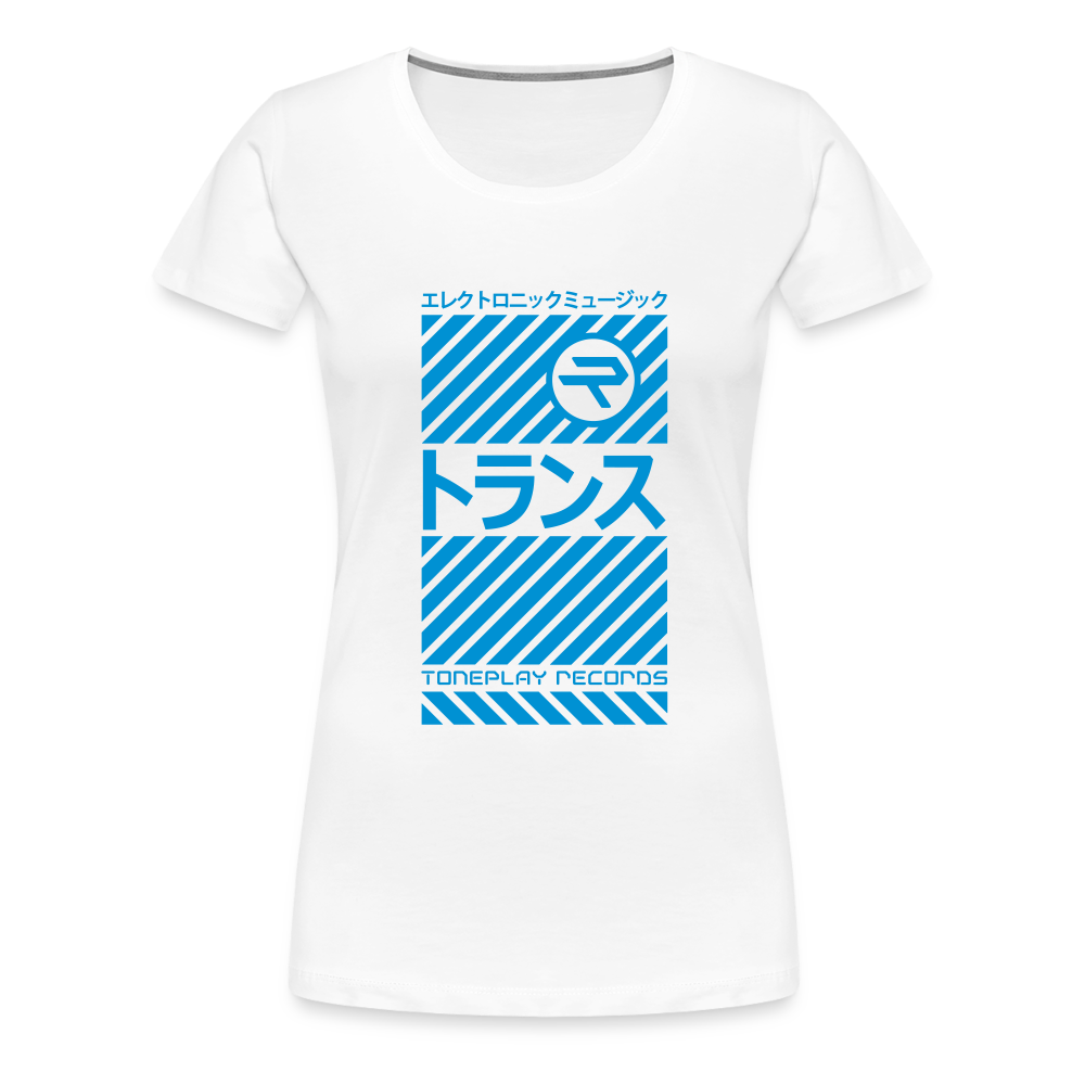 Women’s Premium T-Shirt with Toneplay Trance Design - white