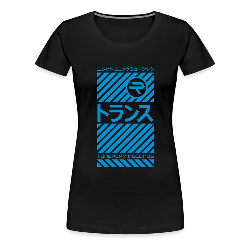 Women’s Premium T-Shirt with Toneplay Trance Design - black