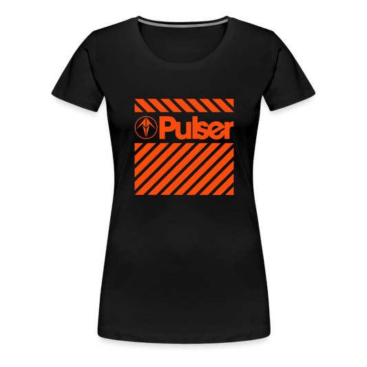 Women’s Premium T-Shirt with Pulser Starbird Logo - black