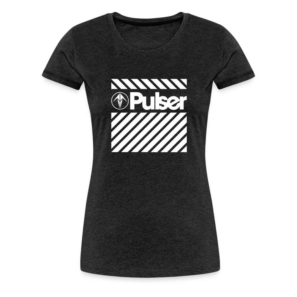 Women’s Premium T-Shirt with Pulser Starbird Logo - charcoal grey
