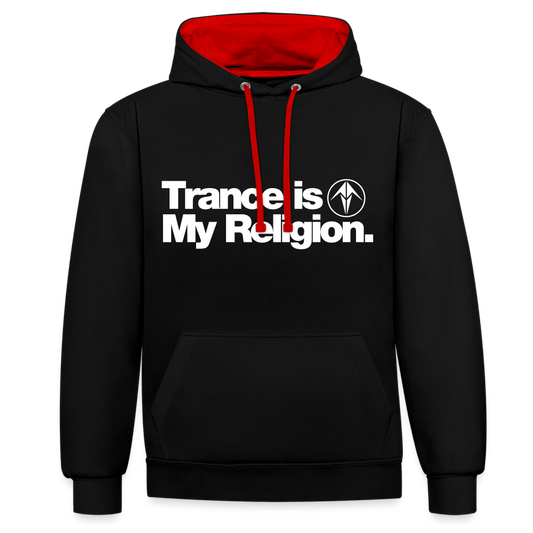 Trance is My Religion Unisex Hoodie - black/red